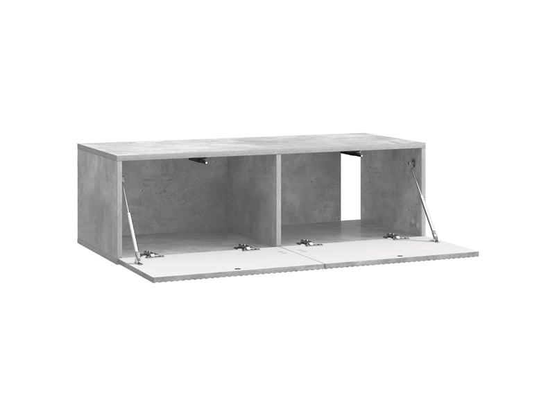  Meuble tv - banc tv - meuble de rangement mural 98 x 41 x 30 cm gris béton bois d'ingénierie  - Conforama E