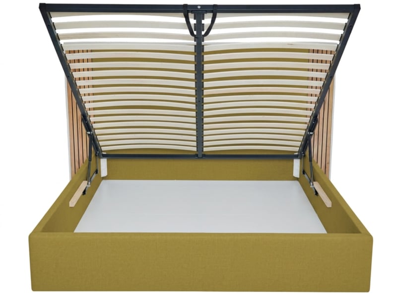  Bobochic lit coffre diana tissu velours lisse vert 180x200 DIANA - Conforama A