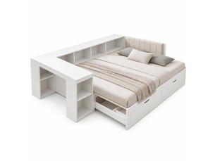 Lit extensible 180x200 cm coloris blanc