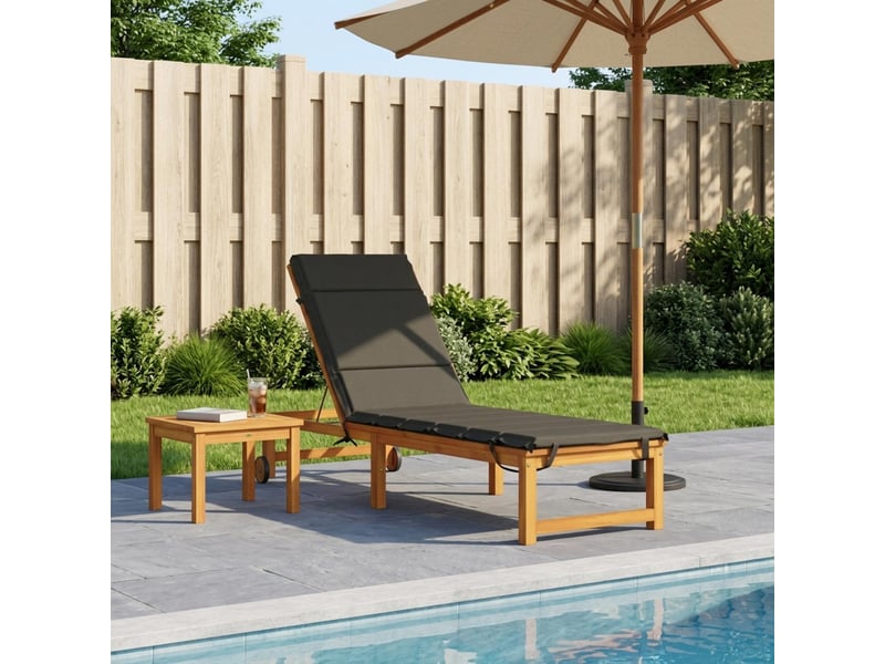 Coussin de transat, coussin pour bain de soleil gemert 100 % polyester anthracite cf56096 - Conforama B