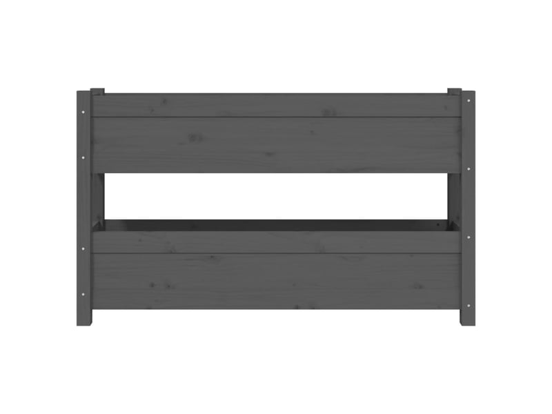  Jardinière - bac à fleurs gris 112x25x66 cm bois massif de pin  - Conforama E