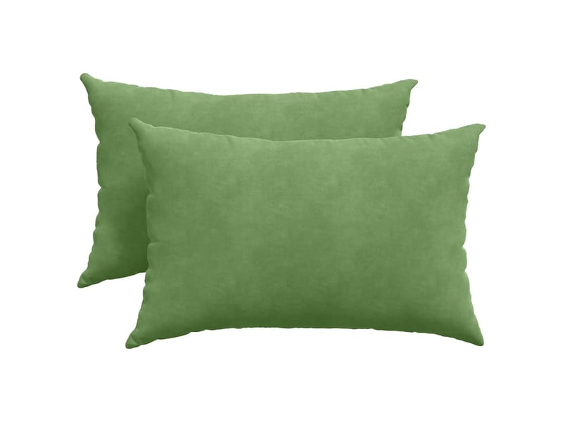 Lot de 2 coussins de canapé, coussins décoratifs vert clair 60 x 40 cm cf59172 - Conforama A