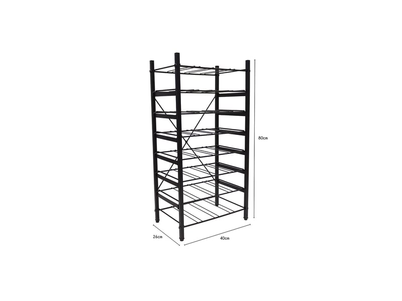  Range-bouteilles 32 bouteilles en métal noir 40 x 26 x 80 cm 62839 - Conforama C