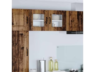 Meuble mural de cuisine | armoire de cuisine bois ancien 40x31x40cm shl4678