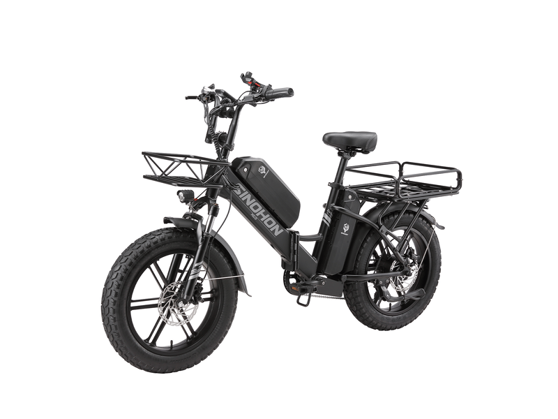 Vélo électrique de livraison sinohon delivery, double batterie longue autonomie, noir - Conforama D