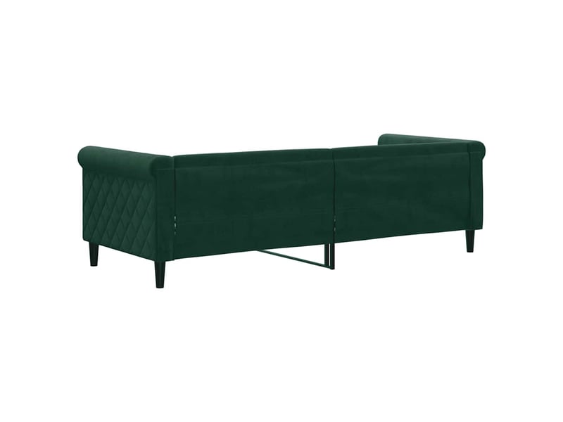  Lit simple- lit adulte -  lit de repos sans matelas vert foncé 80x200 cm velours  - Conforama D