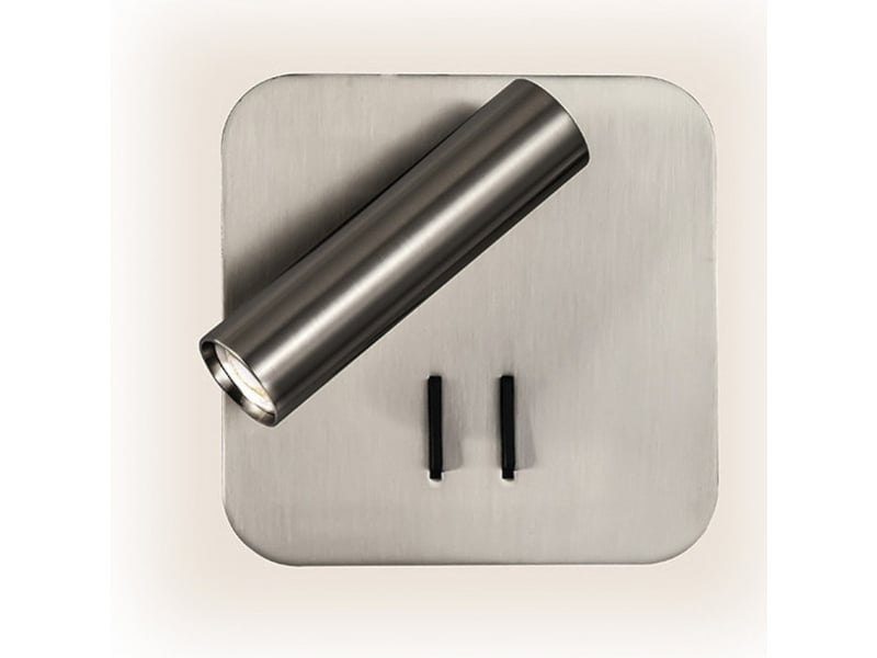  Applique murale fabrilamp manet nickel led intégrée 2 w 130 lm 4000 k 14x14x12 cm 171462C03 - Conforama C