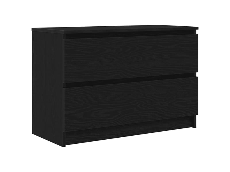  Meuble tv - banc tv - meuble de rangement noir 80x35x54 cm bois d'ingénierie  - Conforama A