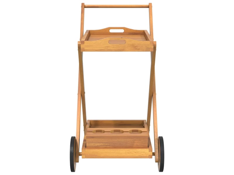  Desserte de cuisine, chariot à thé 54x87x90 cm bois massif d'acacia  - Conforama D