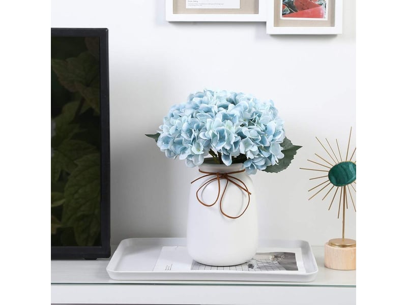  Fleurs artificielles, hortensias artificiels, fausses têtes d'hortensias avec tiges pour bouquets de mariée, compositions florales, la maison bleu  - Conforama B