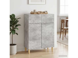 Buffet - bahut - meuble de rangement gris béton 66 x 34,5 x 90 cm bois d'ingénierie