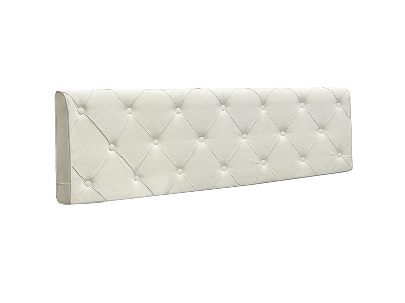  Tête de lit rembourrée vercart 200x60 cm, microfibre suédine beigegrey  - Conforama A