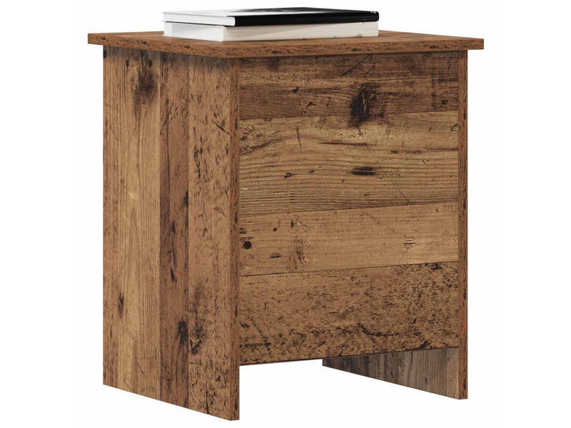  Coffre de rangement avec stockage bois ancien 40x40x50 cm  - Conforama C