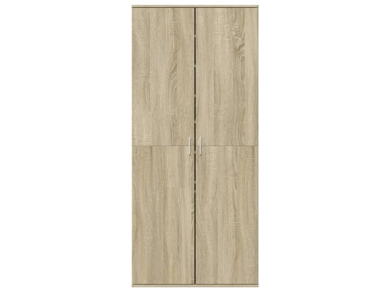  Meuble à chaussure, armoire à chaussures chêne sonoma 80x39x178cm bois d'ingénierie  - Conforama C