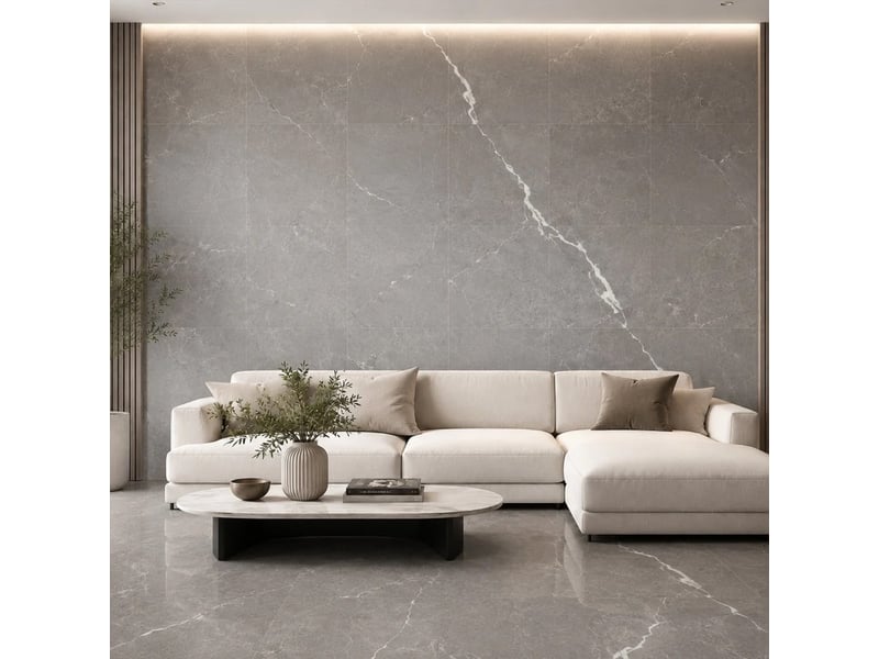  Carrelages adhésifs en pvc effet marbre 22 pièces divina home - gris  - Conforama B