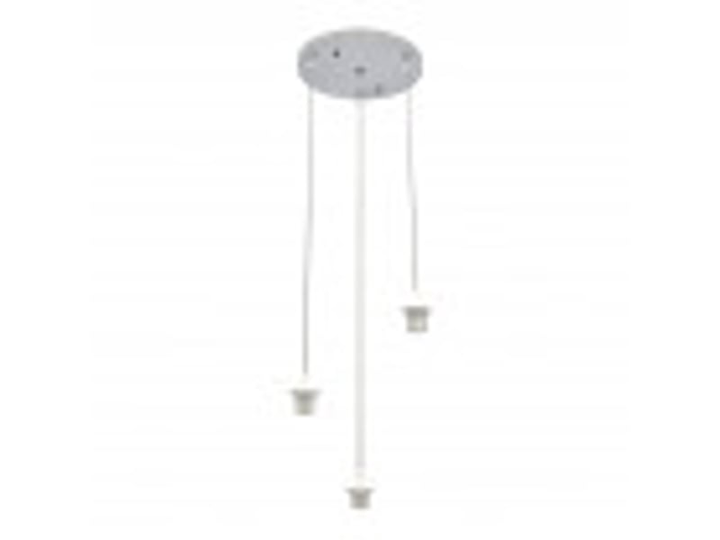  Armature de plafonnier fabrilamp nia chromé 3 x e27 réglable 20-90 cm 30x30 cm 201283C20 - Conforama B