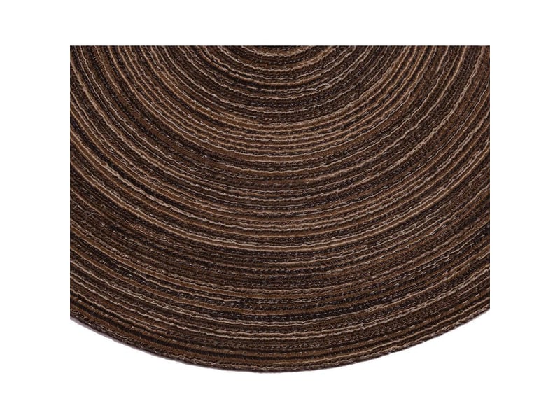  Sunxury – sets de table lot de 6 – tressé en polypropylène et coton – résistant à la chaleur jusqu'à 70℃ – antidérapant 35x35cm – brun  - Conforama C