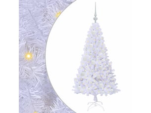 Sapin de noël - arbre de noël artificiel blanc 120 cm pvc et acier