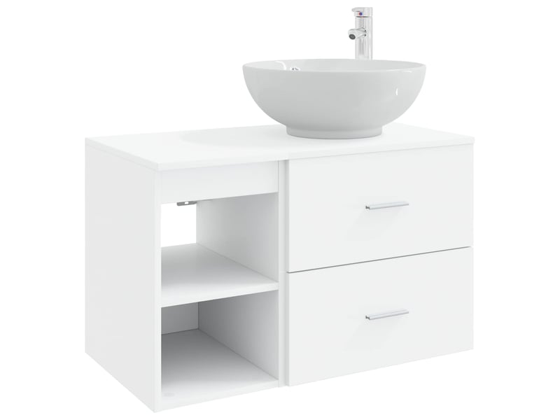  Ensemble de mobilier de salle de bain 2 pcs blanc shl3977  - Conforama A