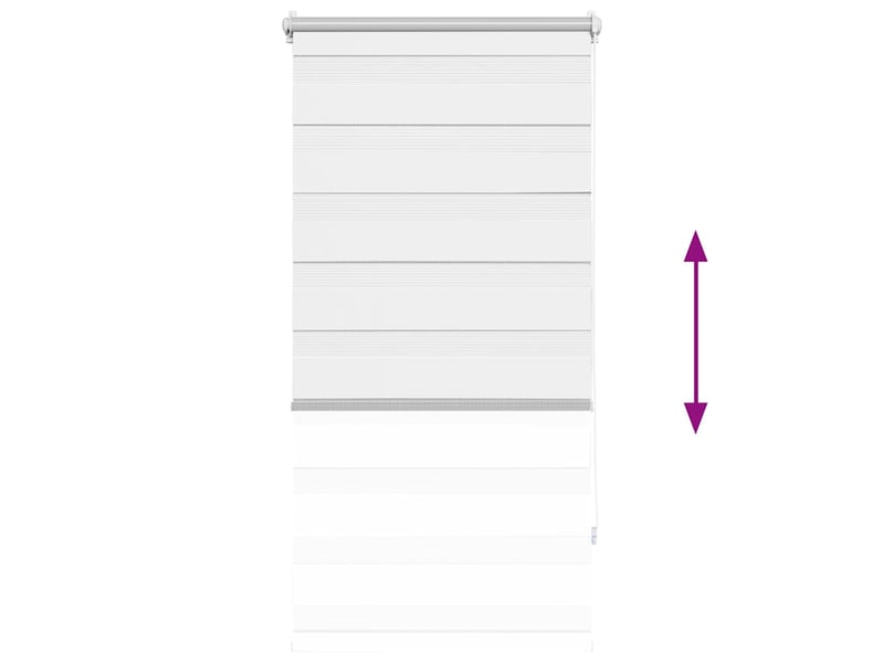  Store vénitien zebra, store de fenêtre 80,9 x 150 cm, largeur du tissu 76,7 cm, blanc cf48209  - Conforama E