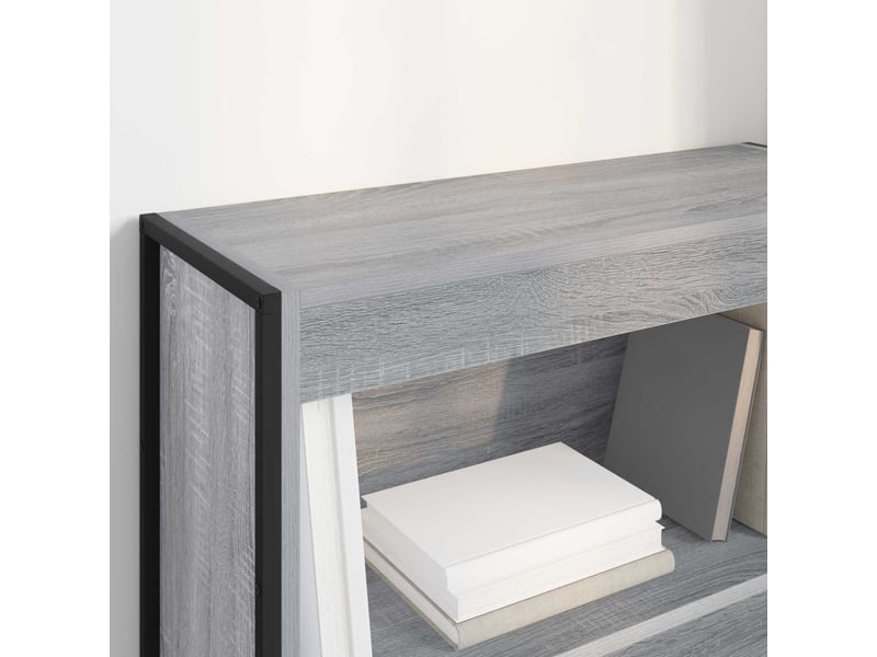Bibliothèque, armoire à livres 80 x 30 x 86,5 cm bois d'ingénierie gris sonoma - Conforama D