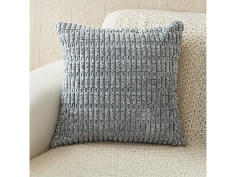  Coussin carré en tissu gris 43x43 cm  - Conforama B