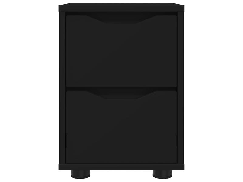  Tables de chevet - cabinet de chevet - table de nuit 2 pc noir 30,5 x 30 x 43 cm bois d'ingénierie  - Conforama E