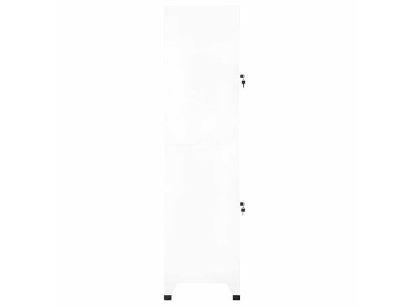  Armoire à casier, rangement de bureau blanc 38x45x180 cm acier shl5437  - Conforama D