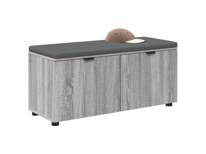  Banc d'entrée, banc interieur avec coussin gris sonoma 100x38x46 cm shl5433  - Conforama C