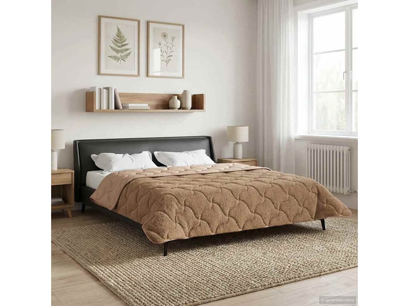  Duvet - couette complet toute l'année 200 x 220 cm non taupe respirant  - Conforama D