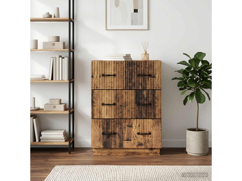  Armoire de rangement bureau, armoire à tiroirs bois ancien 66 x 34,5 x 87 cm  - Conforama D
