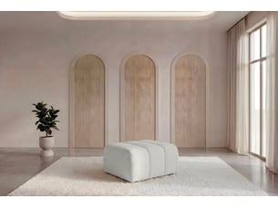 Pouf / repose pied CASANOVA blanc