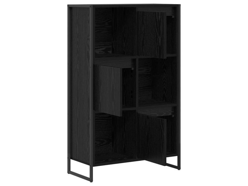  Bibliothèque, armoire à livres 68 x 30 x 108.5 cm bois d'ingénierie chêne noir  - Conforama E