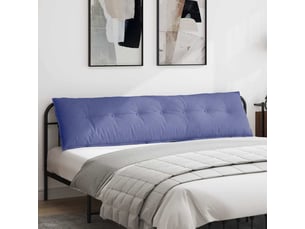 Coussin de dos, coussin de dossier bleu denim 200 x 19 x 50 cm tissu cf54547