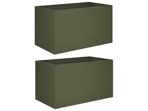 Jardinière - cache-pot de jardin 2 pcs vert olive 100 x 50 x 50 cm