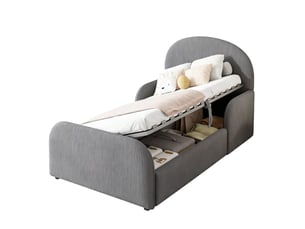 Lit coffre 90x200 cm    coloris gris