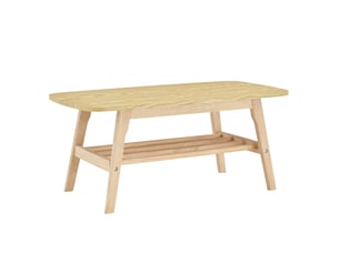 Table basse rectangulaire coloris bois clair MEUBLIV - 48 cmx100 cm