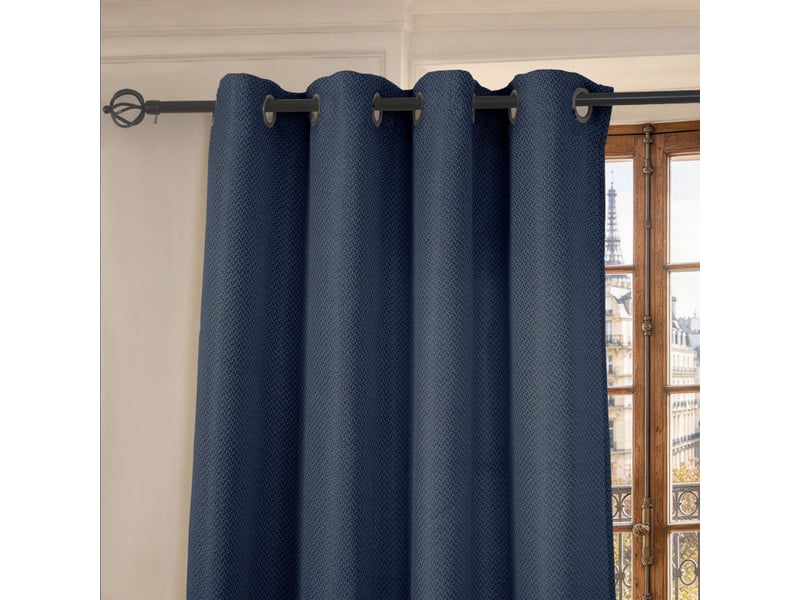 Rideau à œillets 140 x 240 cm victoria fils teints jacquard  - Conforama D
