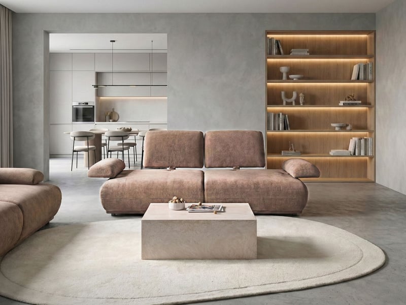 Canapé 3 places nacka marron - Conforama B