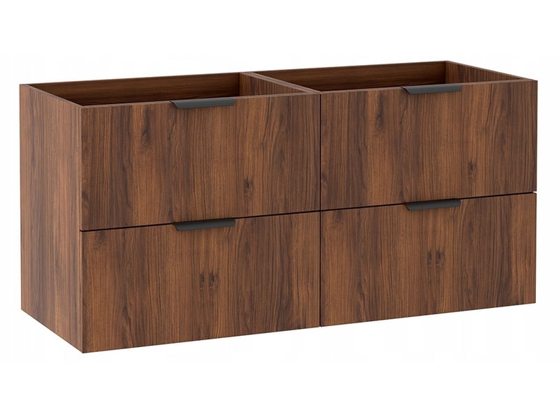 Meuble sous vasque suspendu luna effet noyer warmia 120 cm  - Conforama A