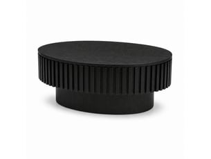 Table basse ovale coloris noir MIVRAY - 60 cmx98 cm