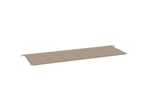 Coussin de banc de jardin, coussin d'assise taupe 150x50x3 cm tissu oxford cf52833