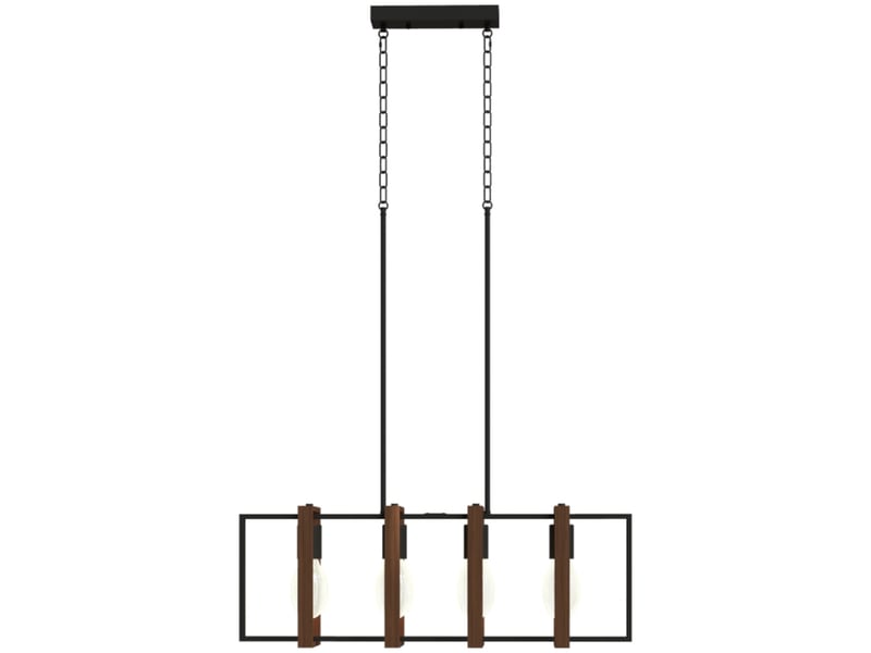  Suspension de plafond moderne, 4 cadres orientables, hauteur réglable en continu  - Conforama A