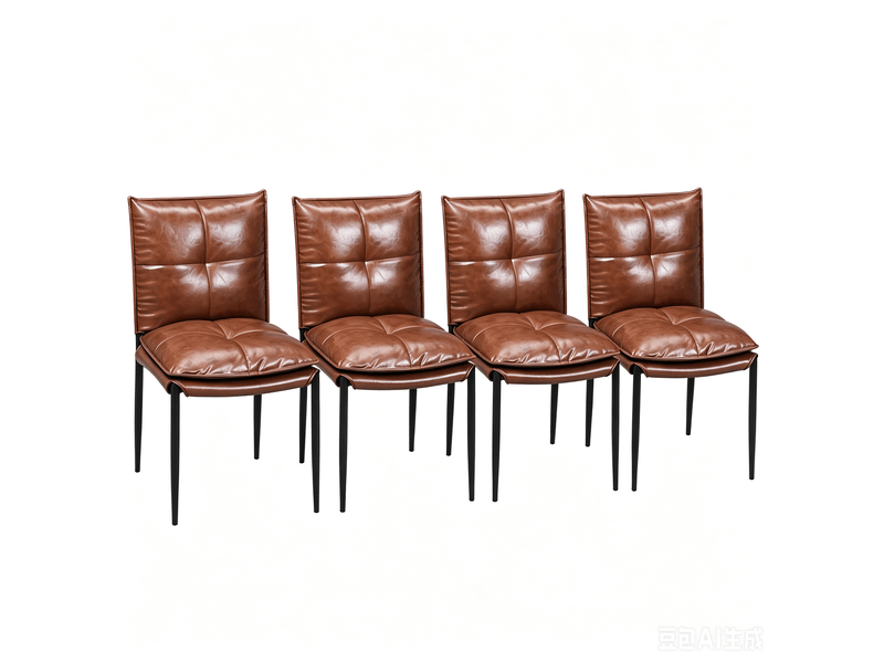 Chaise de salle à manger style élégant dossier rembourré ensemble de 4 chaises - Conforama A
