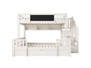 Lit superposé 90x140/200 cm <strong></strong> <strong></strong> coloris blanc