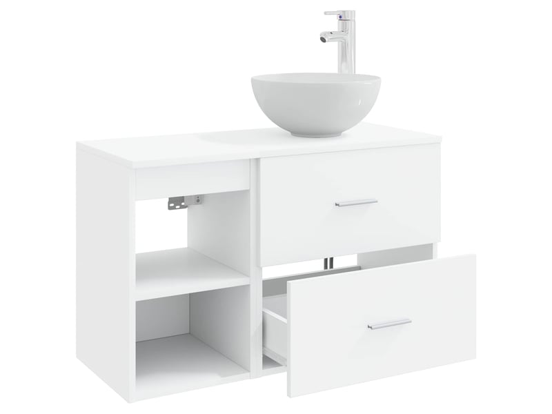  Ensemble de mobilier de salle de bain 2 pc blanc cf63978  - Conforama D