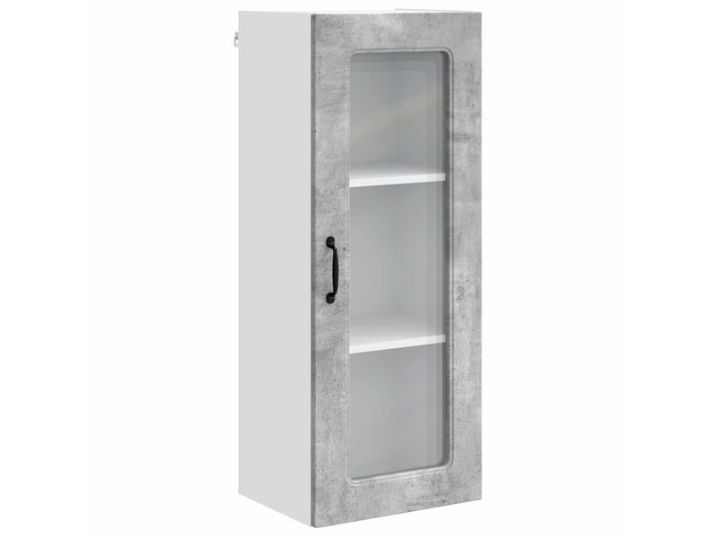  Meuble mural de cuisine | armoire de cuisine gris béton 40x31x100cm shl8967  - Conforama A