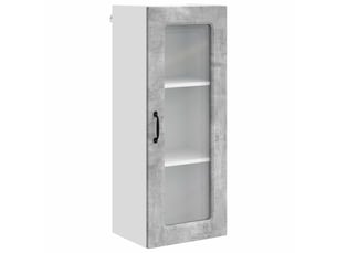 Meuble mural de cuisine | armoire de cuisine gris béton 40x31x100cm shl8967