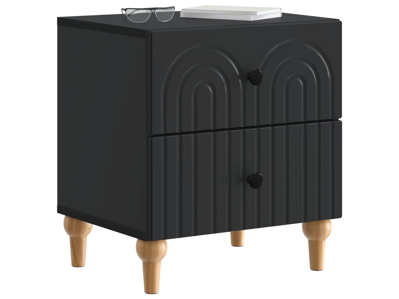  Table de chevet avec tiroir 2 pièces noir 43 x 34,5 x 48 cm  - Conforama A