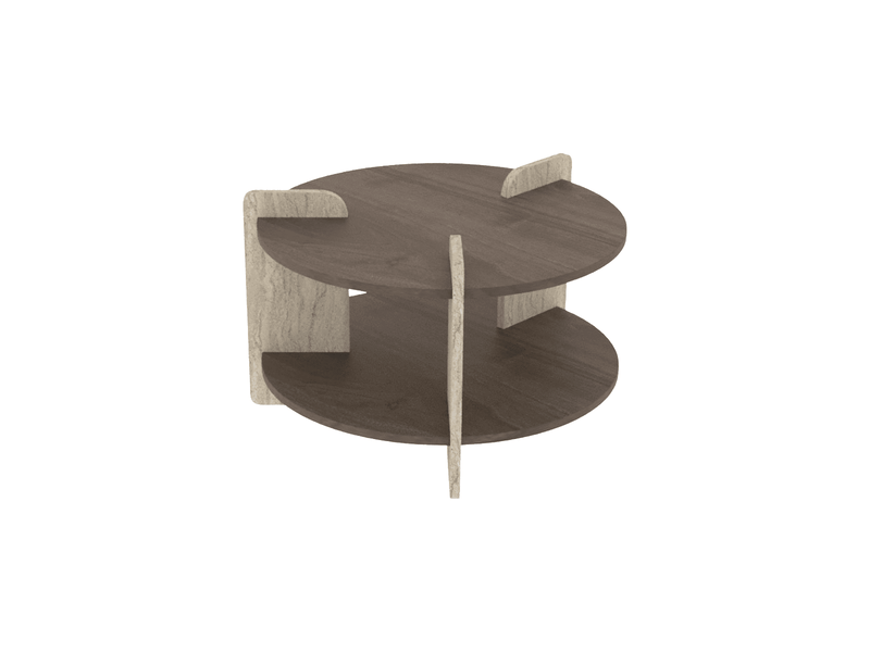  Table basse ronde double plateau d70 cm milo  - Conforama A